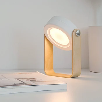

Wooden Portable Rechargeable Stepless Dimming Night Camping Room Lantern Light Reading Touch Control USB Charging Led Home Decor