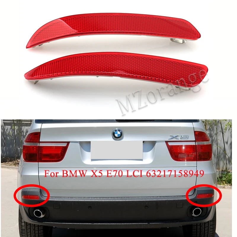 

For BMW X5 E70 LCI 63217158949 Rear Bumper Reflector Brake Light 1PCS Left/Right Tail Lamp Warning Light Stop Light Fog