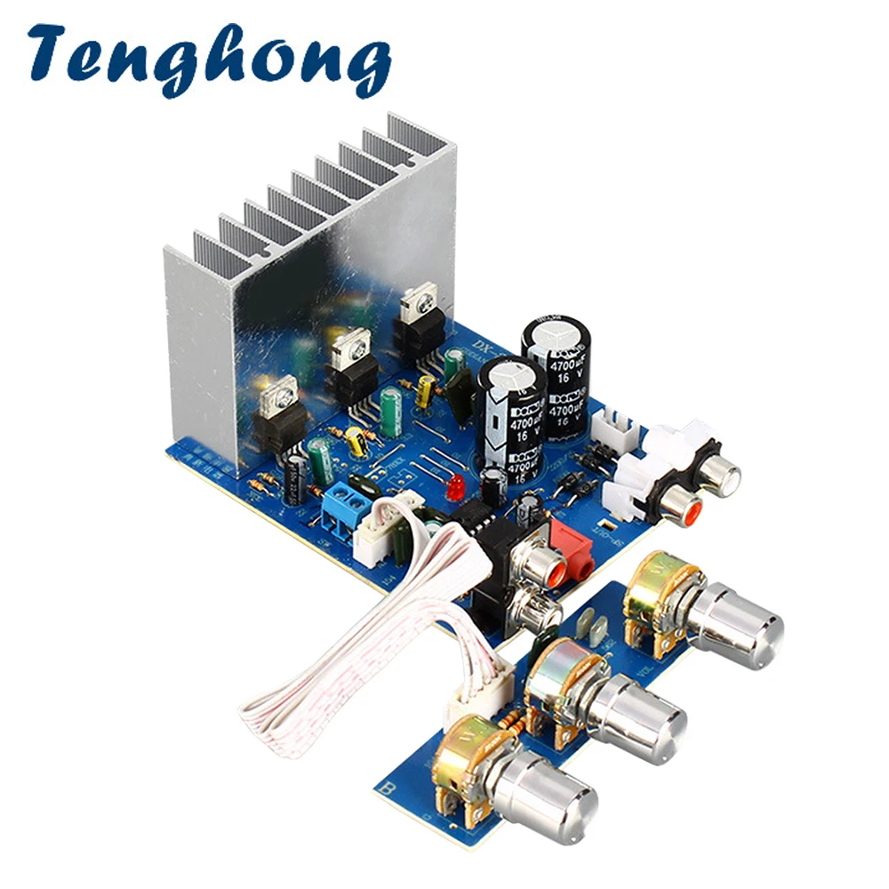 Tenghong TDA2030 сабвуферный Усилитель 15 Вт* 2+ 30 Вт 2,1 усилитель звука усилитель мощности аудио усилитель двойной AC12V-15V стерео усилитель