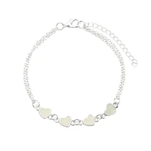 Светящиеся в форме сердца светящийся браслет флуоресцентные ювелирные изделия светящиеся украшения в темноте