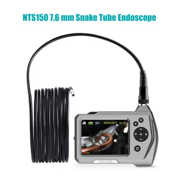 

NTS150 720P HD Endoscope Inspection Camera 3.5" LCD Monitor7.6mm Diameter 1M Tube 32GB DVR Borescope Zoom Rotate 6 LEDS 1.0MP