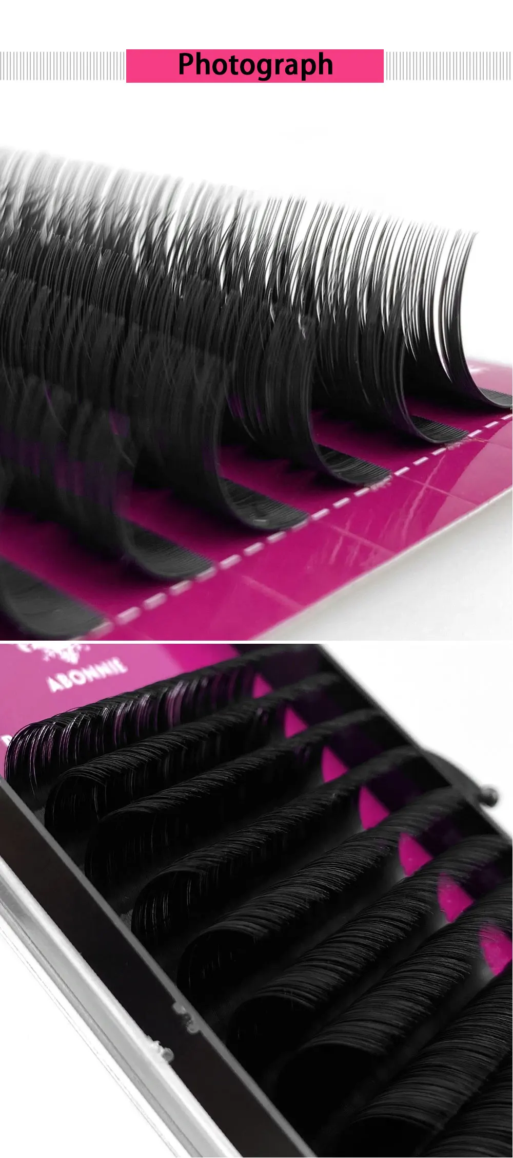 Description Picture 6 of itemAbonnie 12Rows Faux Lash Individual Eyelash Extension Lashes Maquiagem Cilios for Professionals Soft Natural Eyelash Extension