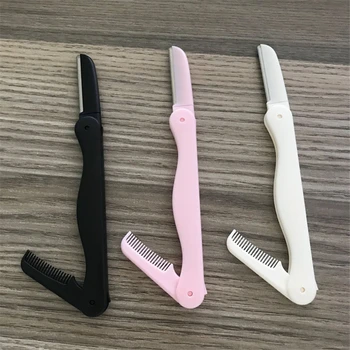

Flodable Eyebrow Trimmer Facial Razor Portable Face Hair Remover Eyebrow Trimmers Epilator Blades Shaver Cosmetics Cutting Tools
