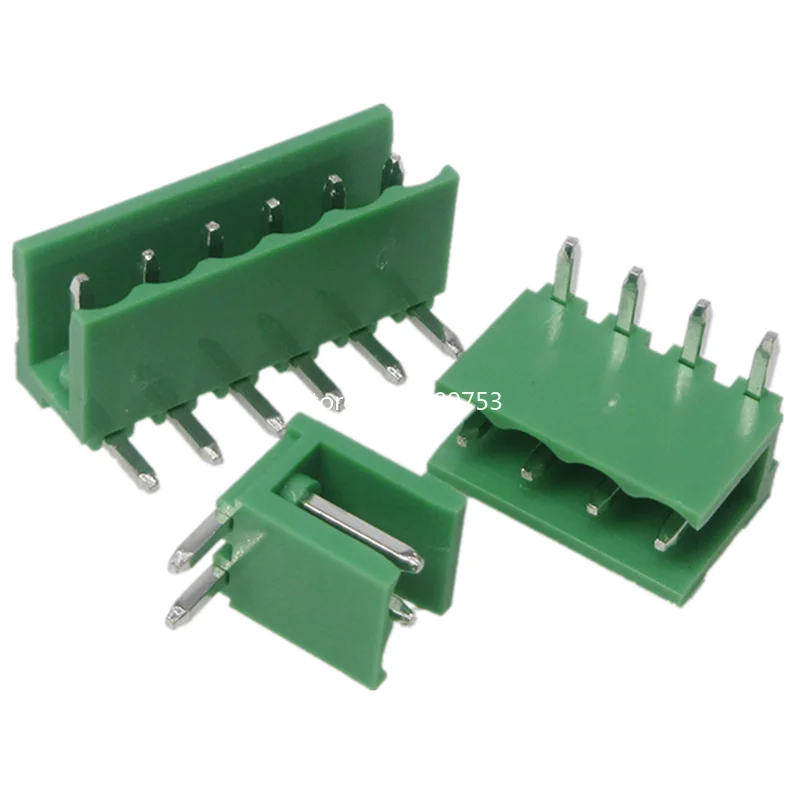 HT5.08 5.08mm Pitch 2/3/4/5P 6P 8P Screw Plug-in PCB Terminal Block Straight/Right Angle Pin Pluggable Bornier Connector 5Sets