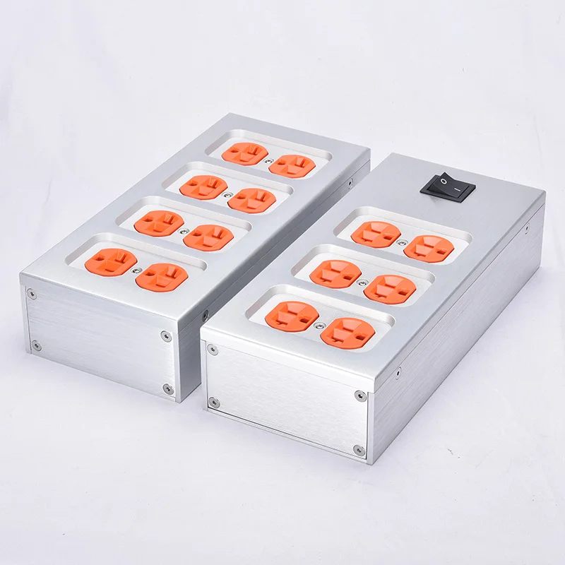 1pcs All Aluminum Case American Standard Power Socket Audio Hifi Power