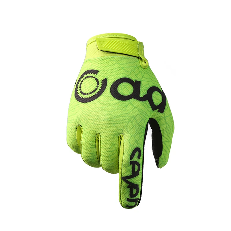 Перчатки для велоспорта, полный палец, спортивные, противоударные, MTB, велосипедные, гоночные перчатки, мужские, женские, велосипедные, губчатые перчатки с длинными пальцами, зимние - Цвет: Шампанское