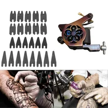 24Pcs Tattoo Machine Shader Liner Stencil Spring Shrapnel Coloring Lining Part Permanent Makeup Template Tattoo Accessory Supply