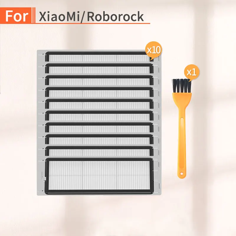 10PCS robot vacuum cleaner HEPA filter accessories for Xiaomi 1S 2S roborock s50 s6 s55 vacuum cleaner replacement parts