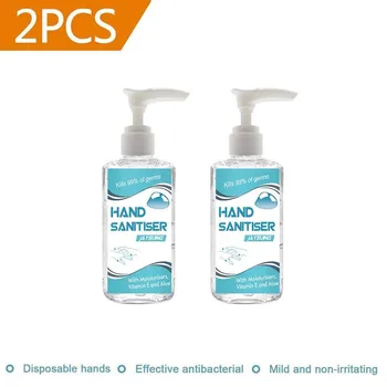 

2Pcs Portable No-wash Hand Sanitizer quick-drying Dvanced Gel 60ML Hand Disposable Quick-Dry Wipe Out Bacteria Gel Sanitizer