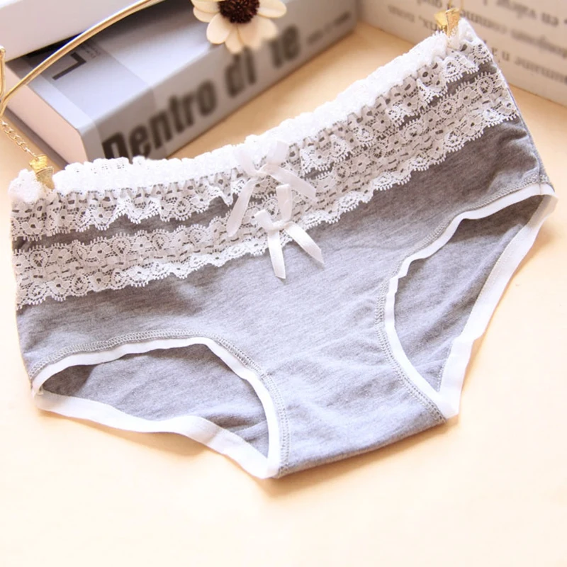 

Lace Sexy Lingerie Panties Cotton Briefs Girls Underwear Bow Tie Underpants Ladies Panty