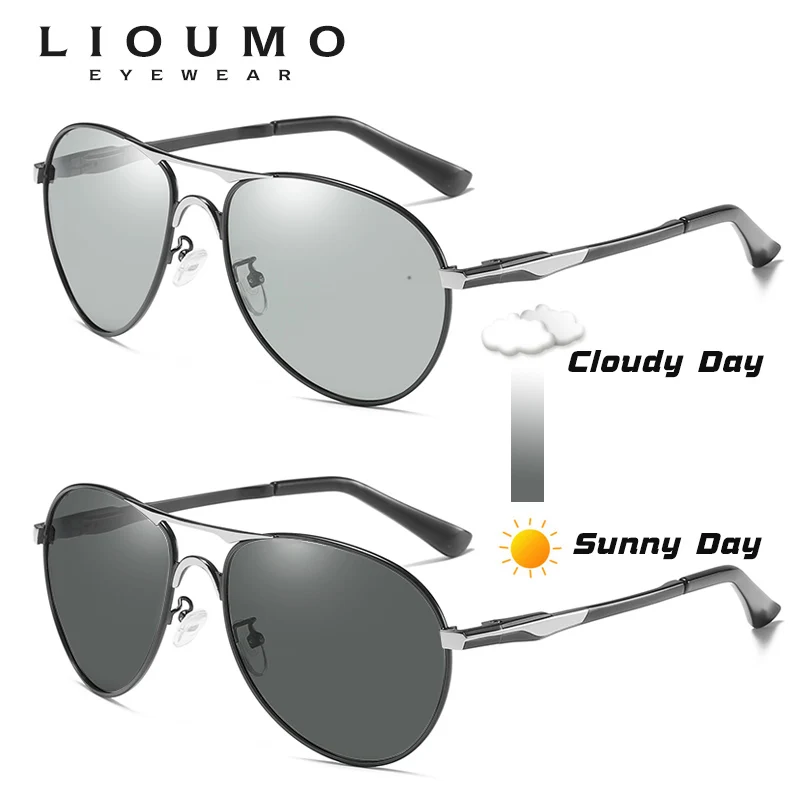 Солнцезащитные очки авиаторы для мужчин и женщин поляризованный фотохромный солнцезащитные очки Обесцвечивающие очки для дневного ночного вождения очки-хамелеоны