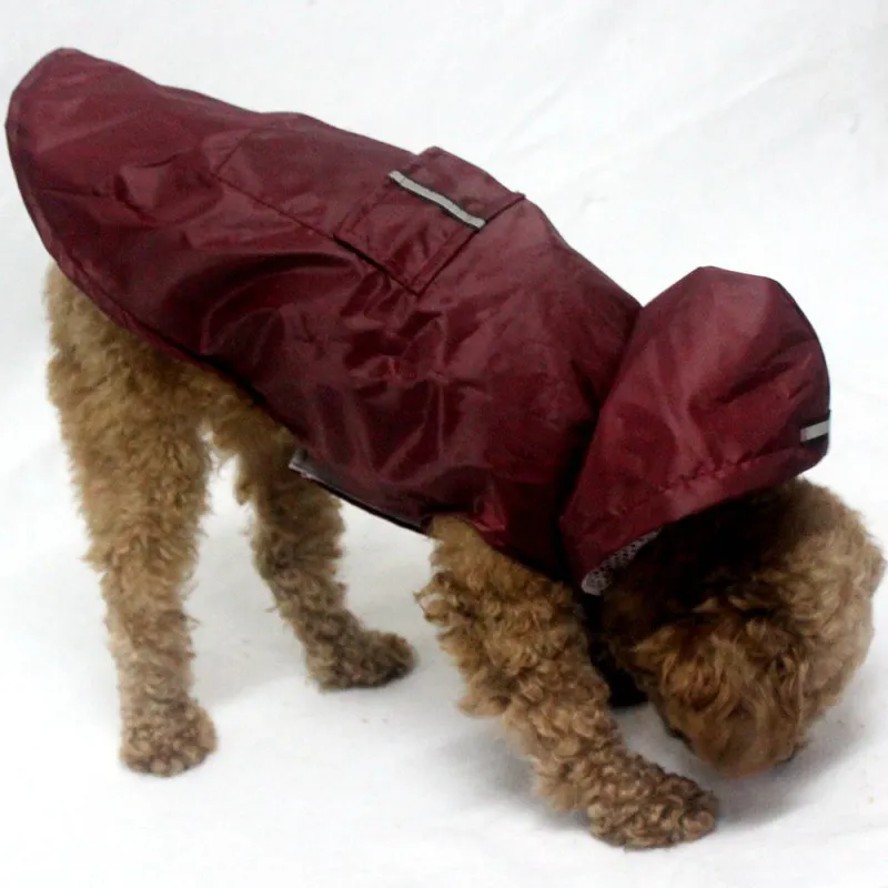 S-5XL дождевик для маленьких собак, водонепроницаемая одежда для больших собак, пальто для улицы, дождевик, светоотражающее пончо для больших собак
