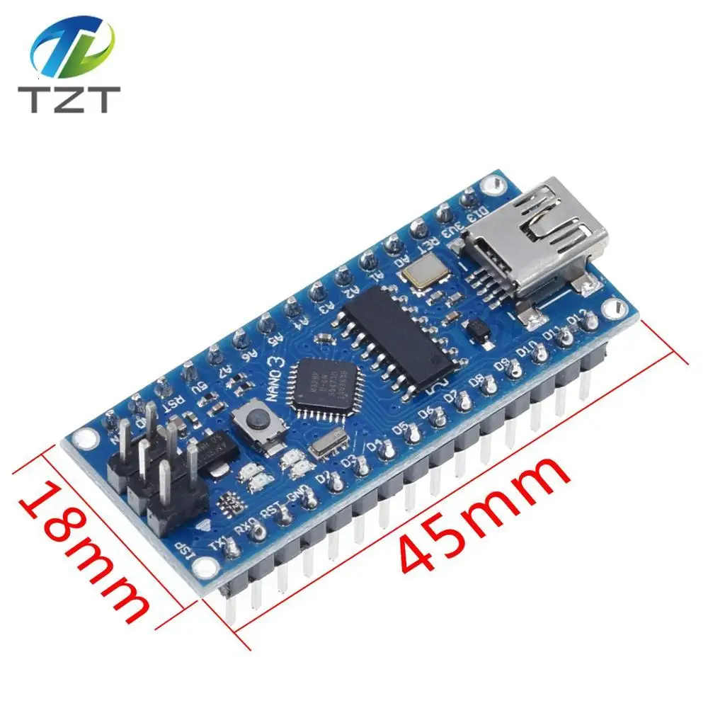 Мини USB NANO V3.0 CH340 CH340G 5 в 16 м Atmega328 ATmega328P микроконтроллер модуль для Arduino Nano 3,0 MEGA328 Pro MINI - Цвет: 328P-mcu welding