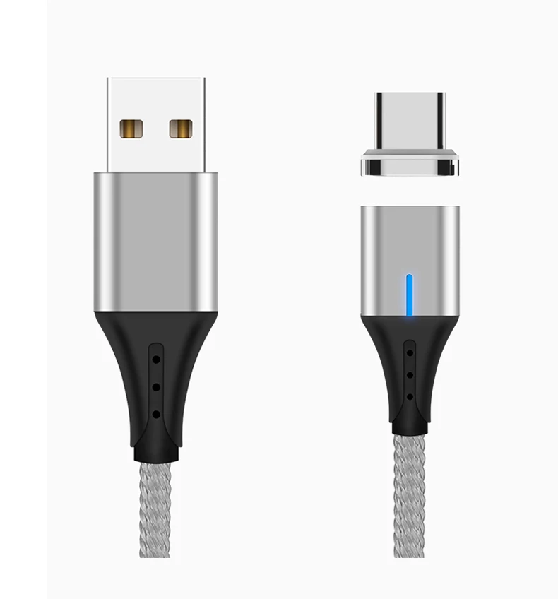 Bapick 1 м 2 м 3A Магнитный кабель usb для зарядки типа C Micro USB для Iphone 8 samsung данные синхронизировать мобильный телефон зарядное устройство кабель провод шнур