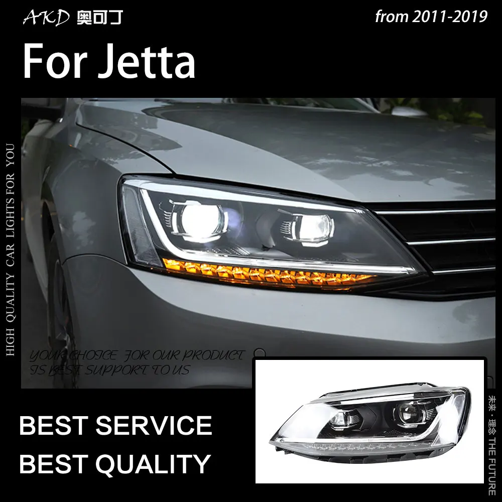 АКД стайлинга автомобилей Фара для VW Jetta Mk6 светодиодный фар 2011 2018 R8 дизайн