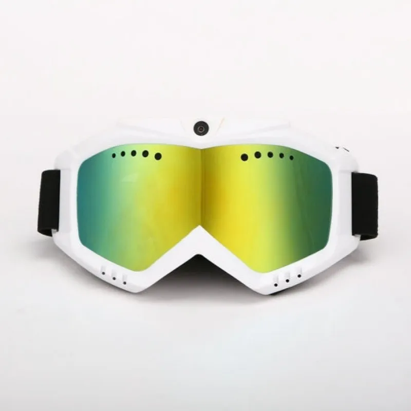 Branca para Esqui Transparente para Bateria de Moto Câmera de 1080 hd com Óculos de Esqui-óculos de Sol com Lente Anti-nevoeiro Dupla Lente Embutida p –