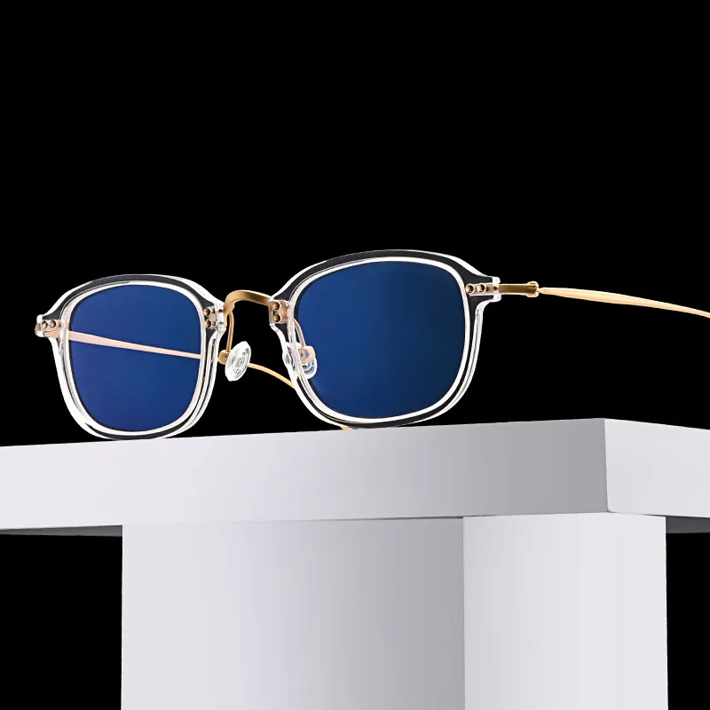 

Titanium Square Glasses Frame Men Vintage Transparent Clear Eye Glasses Optical Prescription Eyeglasses Frames Eyewear Oculos