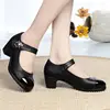 Cresfimix Women Classic Light Weight Round Toe Black Pu Leather Square Heel Pumps for Office Lady Shoes Sapatos Azuis C6446c ► Photo 1/6