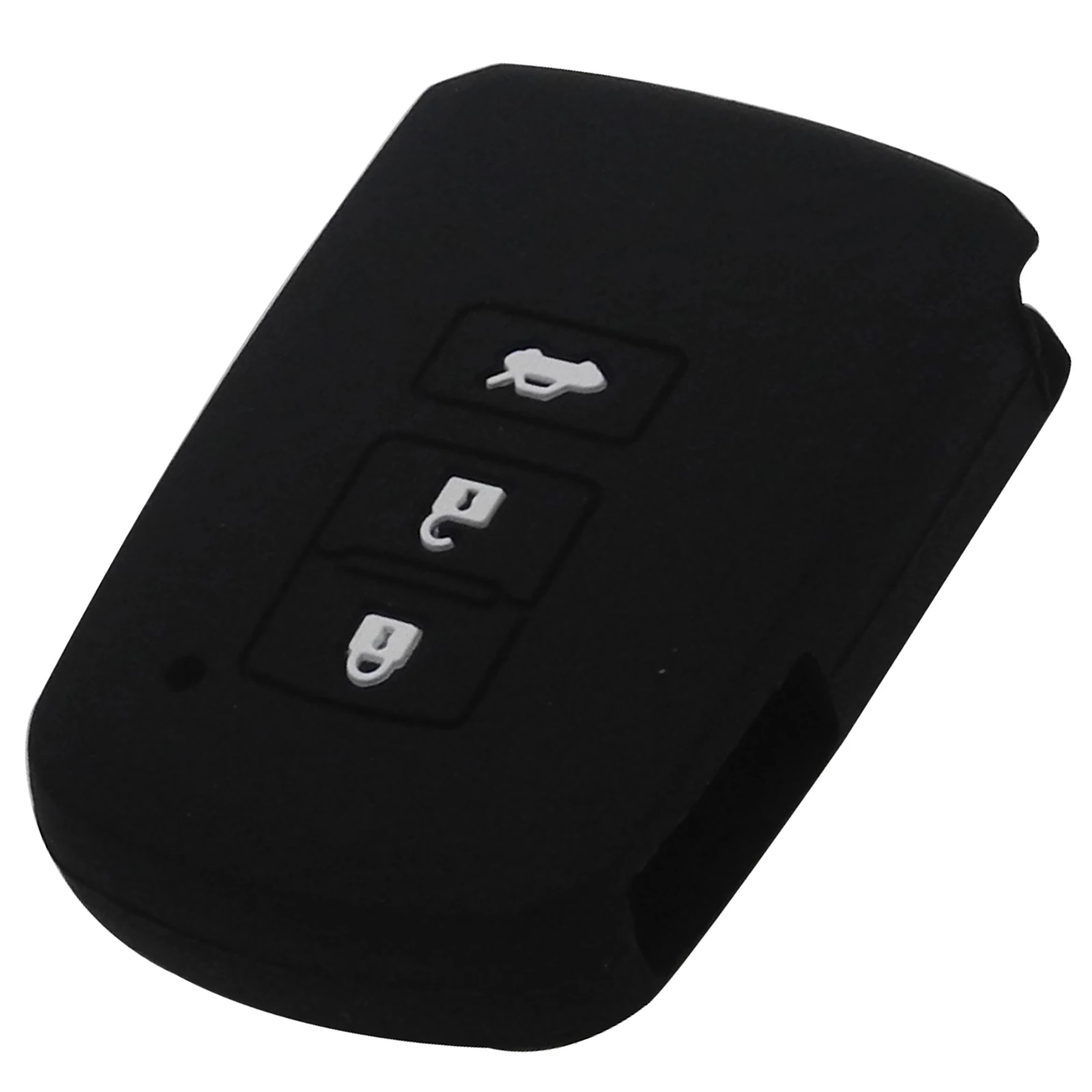 Jingyuqin силиконовый смарт-чехол для ключа для Toyota Camry 7 Highlander 3 кнопки Чехол для автомобильного смарт-ключа - Количество кнопок: Black
