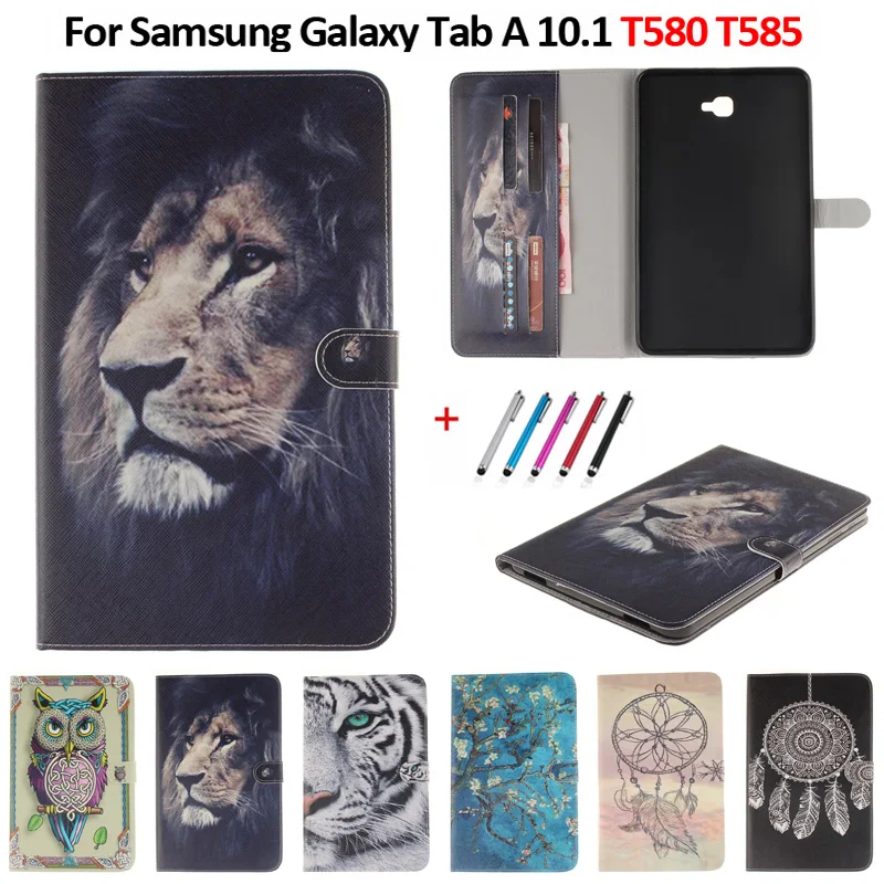 Чехол для samsung Galaxy Tab A A6 10," SM-T580 SM-T585 Модный чехол для планшета с тигром и львом для samsung Tab A 10,1