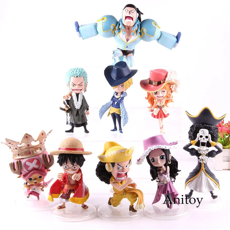 

15th Anniversary One Piece Anime Action Figure Nami Zoro Sanji Usopp Robin Chopper Brook Franky Luffy PVC Collectible Model Toys