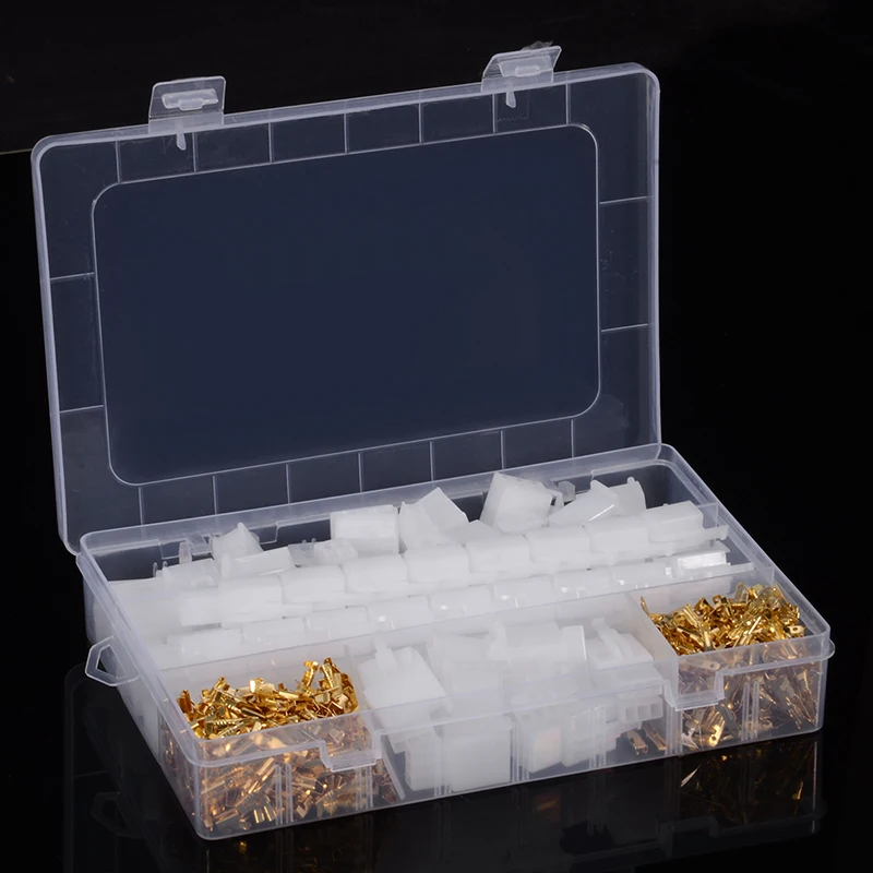 380Pcs/set Practical Car Electrical 2.8mm 2 3 4 6 Pin Wire Terminal Connector Fixed Hook Male Female Terminals Kit
