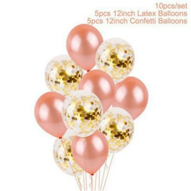 

10 pcs/ lot 12 inch transparent latex mixed gold balloons birthday Christmas party children adult decoration Christmas balloons