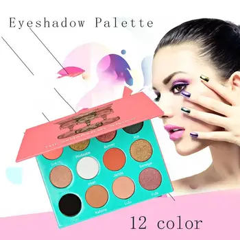 

Cleopatra Pattern Eyeshadow Makeup Palette Waterproof 12 Color Glitter Shimmer Eyeshadow Palette Long lasting Make-up Powder