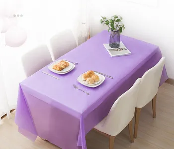 

Disposable wedding tablecloths Table tablecloth waterproof square tablecloth pvc Rectangular plastic Table Cover Birthday Party