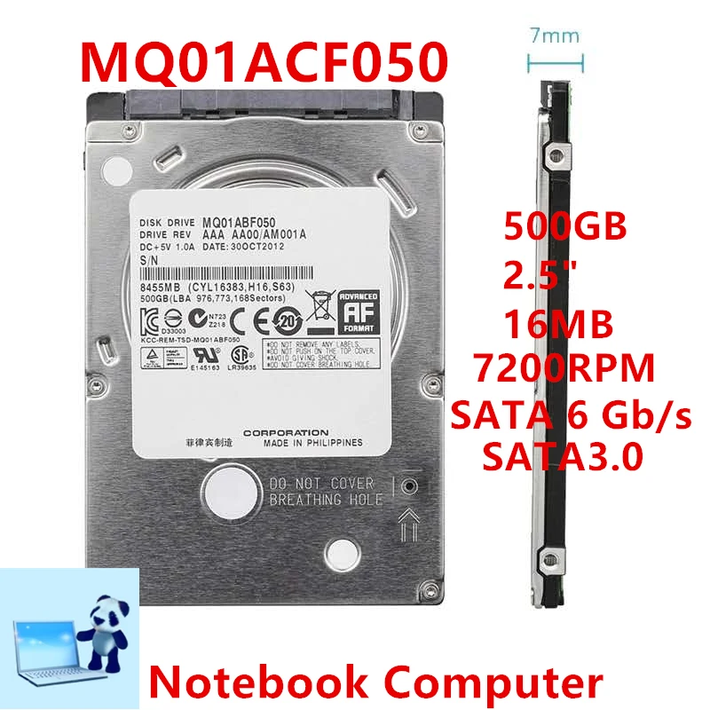 New Original HDD For Toshiba 500GB 2.5