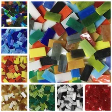 100g Irregular Mosaic Tile Glass Art Glass Mixed Color DIY Crafts Wall Handmade Candlestick Glass Mosaic Candle Holder Materials