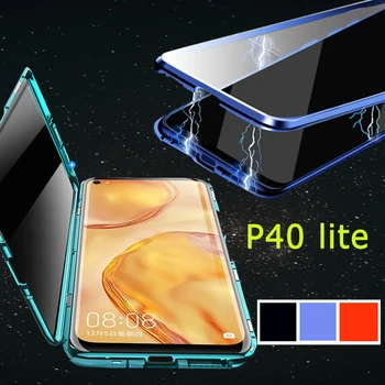 

Protective case for huawei P40 lite cover p 40 pro bumper p40lite magnetic glass coque fundas p40pro light huaweip40lite armor