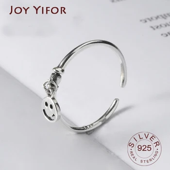 

ulti-style Vintage 925 Sterling Silver Rings Handmade Size smile tassel Adjustable Thai Silver Rings For Men Women