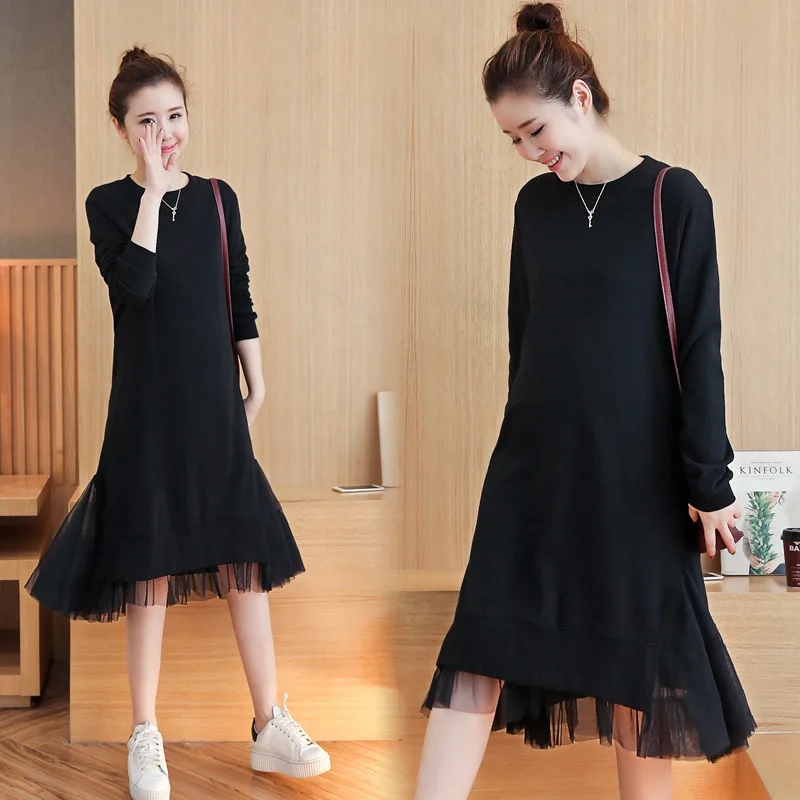 Autumn Casual Loose Maternity Nursing Dresses Clothes for Pregnant Pregnancy Women Breastfeeding Vestidos Clothing Plus Size