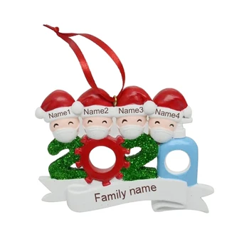 

Personalized Quarantine Family 2020 Ornament Christmas Tree Hanging DIY Name