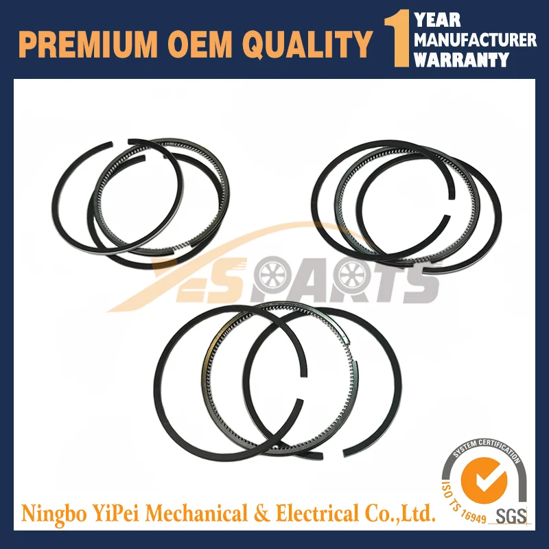 

3 Sets DH1101 Piston Rings STD 76mm for Kubota Tractor Diesel Engine D1101 D1100 D1102