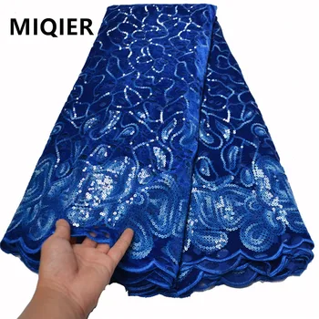 

MIQIER 2020 High Quality African Sequins Lace Fabric nigerian tulle fabric latest Embroidery Tulle Guipure FLP-1077