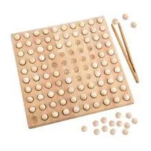 Jouets en bois Cent Conseil Éducatifs Mathématiques 100 Avec Pinces En Bois Panneau de Cheville Perles Accessoires de Jeu Enfance Jouet Pour Enfant 