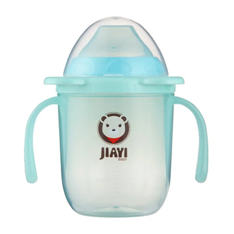 Blue Duckbill 250 мл клюв утки бутылка Детская кружка для кормления дети учатся для кормления питья бутылка с ручкой, детский учебный Поильник - Цвет: Blue Duckbill