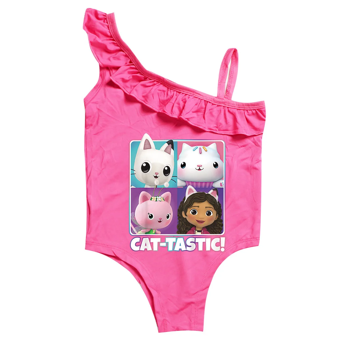 Cute Gabby Cats Swimwear Kids Beach Wear One Piece Sleeveless Swimming Outfits Toddler Baby Girls Cartoon Swimsuit Bathing Suits baby girl skirt