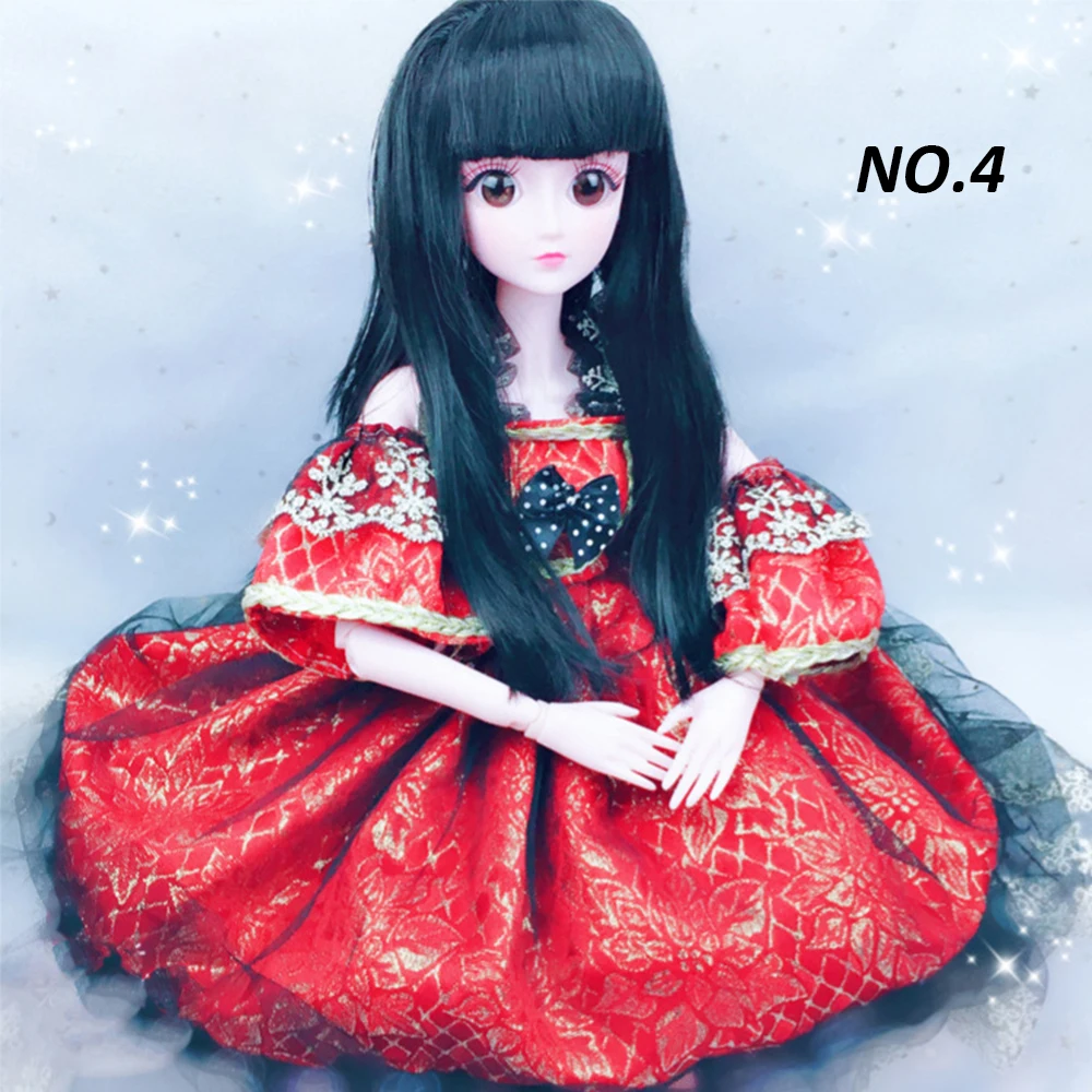 4D моделирование ресниц 20 подвижных суставов 60 см 1/3 BJD куклы Женские аксессуары женская кукла и модная игрушка для девочек подарок