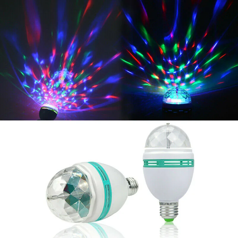 2 шт акриловый корпус+ PC абажур красочный вращающийся RGB светодиодный хрустальный шар лампа сценический светильник рождественские вечерние лампы для дома Diy Инструменты