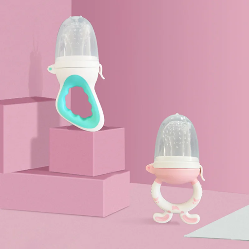 

1Pcs Cartoon Baby Feeding Pacifier Reusebale Food Grade Silicone Auxiliary Food Pacifier Detachtable Baby Bite Teether Pacifier