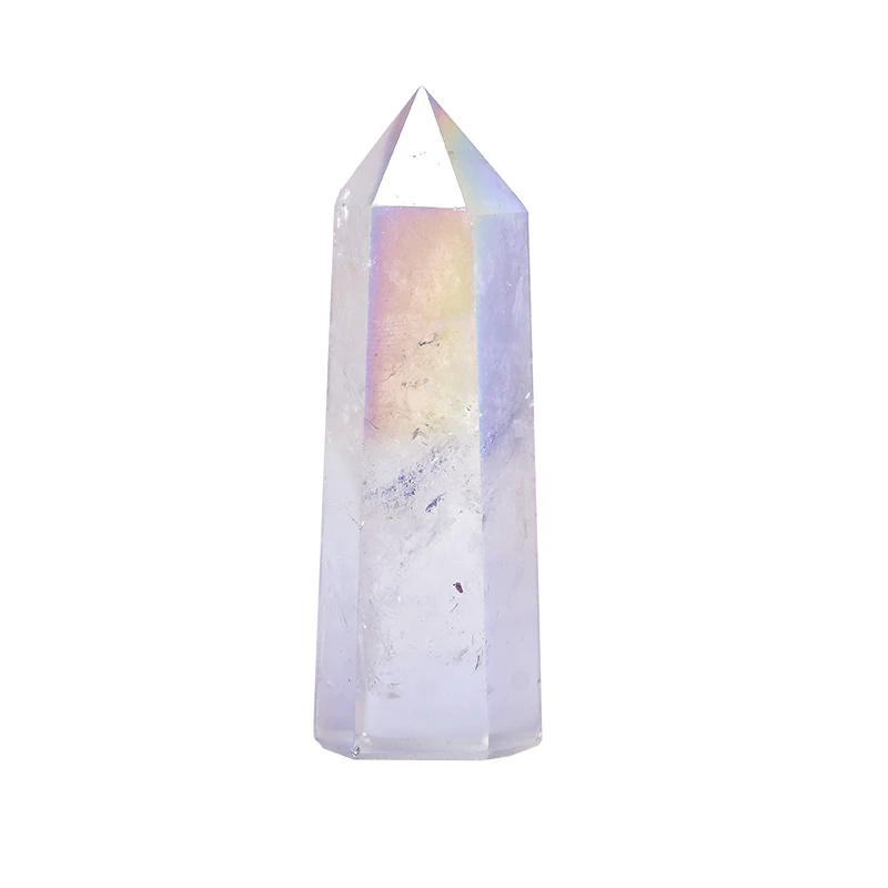 1ks přirozený aura průhledný křemen broušené sklo bod hůlka hojení kámen energie křemen domácí dekorace reiki uhlazený kámen čakra chapelle