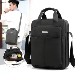 Новая стильная Вертикальная мужская сумка, деловой портфель, мужская сумка на одно плечо, сумка через плечо, водонепроницаемая нейлоновая