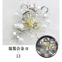 Роспись ногтей Алмазный цвет прозрачный AB Кристалл Стекло дрель стиль сочетание Маникюр маленькие аксессуары Мода мануфактура