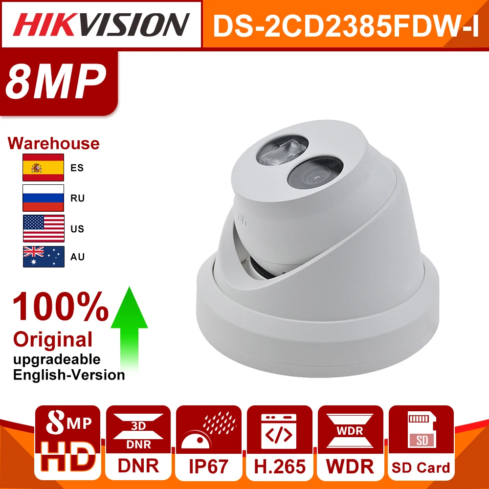 Оригинальная ip камера HIKVISION 8MP DS 2CD2385FWD I обновляемая WDR Встроенный слот для sd карт