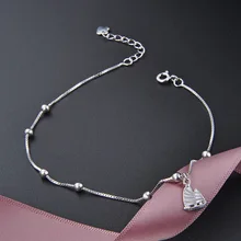 Простой S925 прекрасный серебряный ножной браслет Женские аксессуары популярные модные украшения для ног поставка товаров