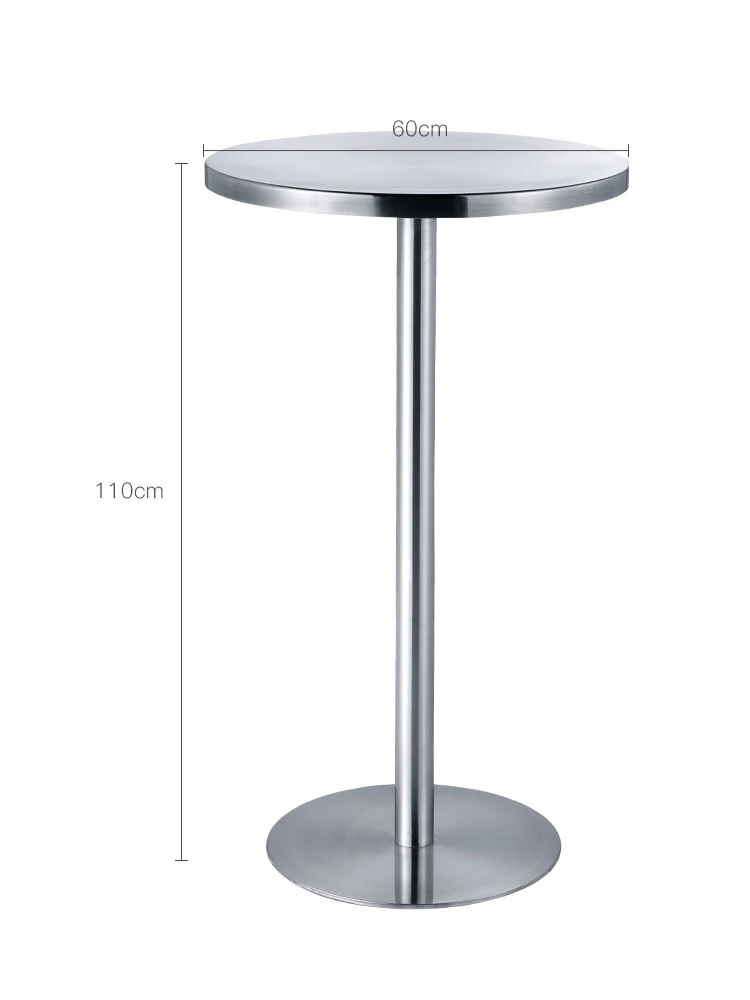 StainlessSteelHighBarTableRoundOutdoorKtvHomeHotelTableMilk