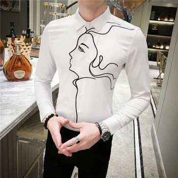 

2020 Social Shirt Men Slim Fit Casual Formal Blouse Men Clothes Tuxedo Luxury Solid Dress Shirts Chemise Homme Camisa Masculina